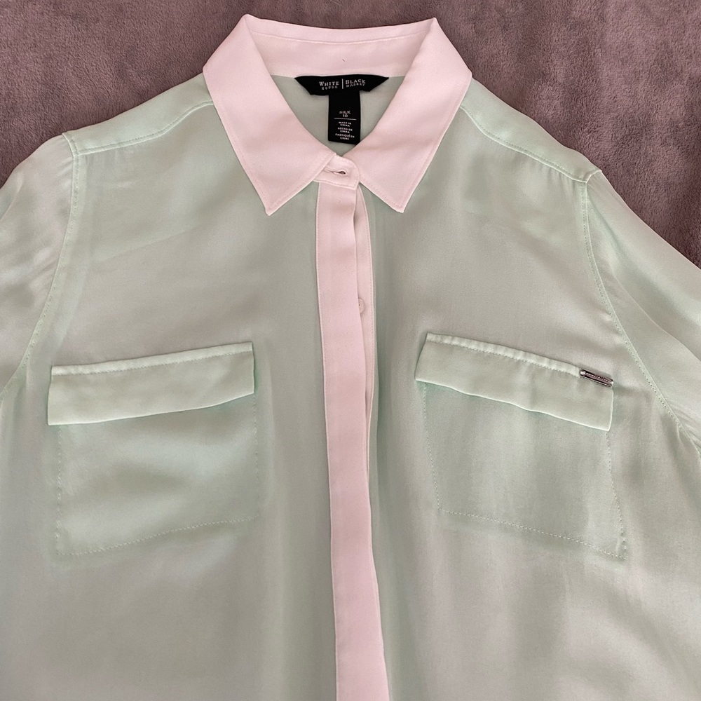 White House Black Market Silk Blouse